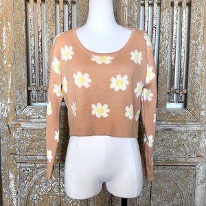 36/5 DAISY CROP SWEATER HIPPIE COACHELLA M